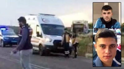 Hafif ticari araca çarpan motosikletteki 2 genç öldü