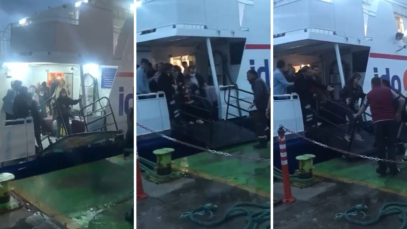 Bursa’ya gelen feribotta zor anlar