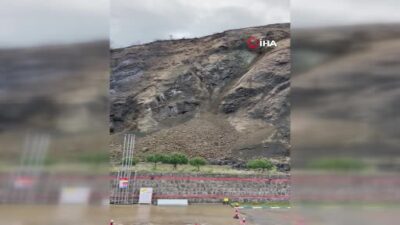 Heyelan böyle görüntülendi