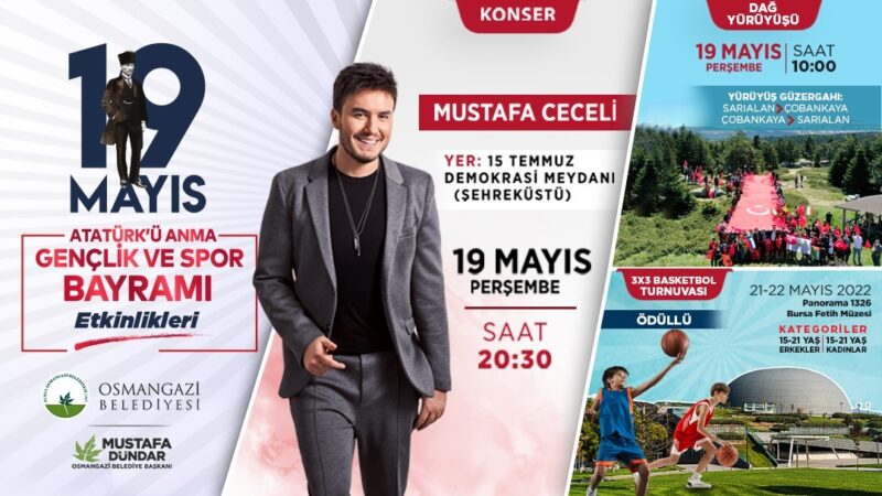 19 Mayıs coşkusu Osmangazi’de zirve yapacak! Yılın en genç haftası adına yakışır şekilde Osmangazi’de başlıyor. Osmangazi