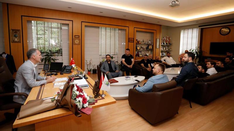 Başkan Taban, İnegölspor yönetimini ağırladı