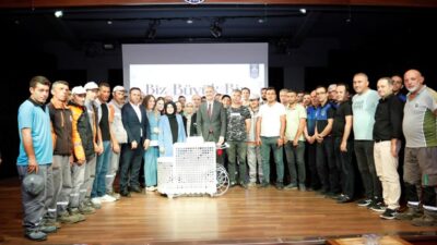 İnegöl Belediyesi’nde haziran ayında doğan personelin doğum günü kutlandı