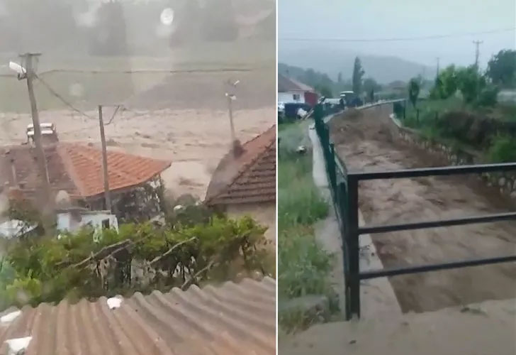 İki ilimizi sağanak yağış ve dolu vurdu! Dereler taştı, evler su altında kaldı, hayvanlar öldü…