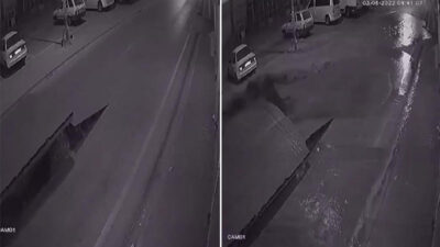 Su borusu patlayınca yol yarıldı