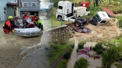 Batı Karadeniz’de şiddetli sağanak! Köprüler yıkıldı, evleri su bastı