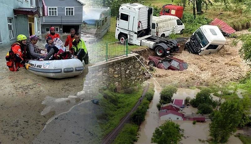 Batı Karadeniz’de şiddetli sağanak! Köprüler yıkıldı, evleri su bastı