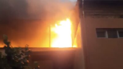 Bursa’da büyük panik…Alev alev yandı mahalleli sokağa döküldü