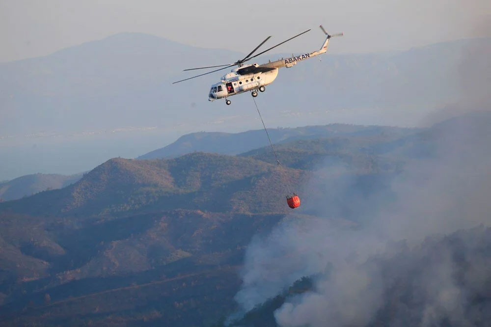 Marmaris’te orman yangını: Alevlerle mücadelede 2. gün