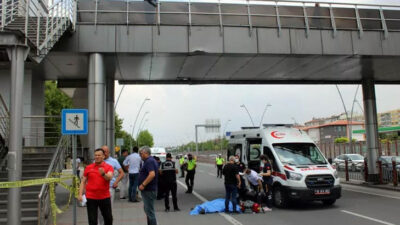Feci olay! Üst geçitten düşen kadın hayatını kaybetti