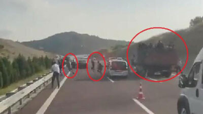 Görüntü Bursa’nın yanı başından! Kaçak göçmenler böyle kaçtı