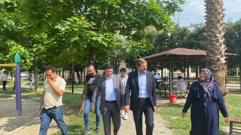 Gürsu Belediyesi Fen İşleri Müdürlüğü’nce yapılan park çalışmaları çerçevesinde, Erguvan,