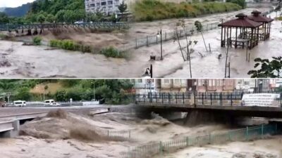 İnebolu’da iki köprü çöktü: İşyerlerini açmayın, üst katlara çıkın