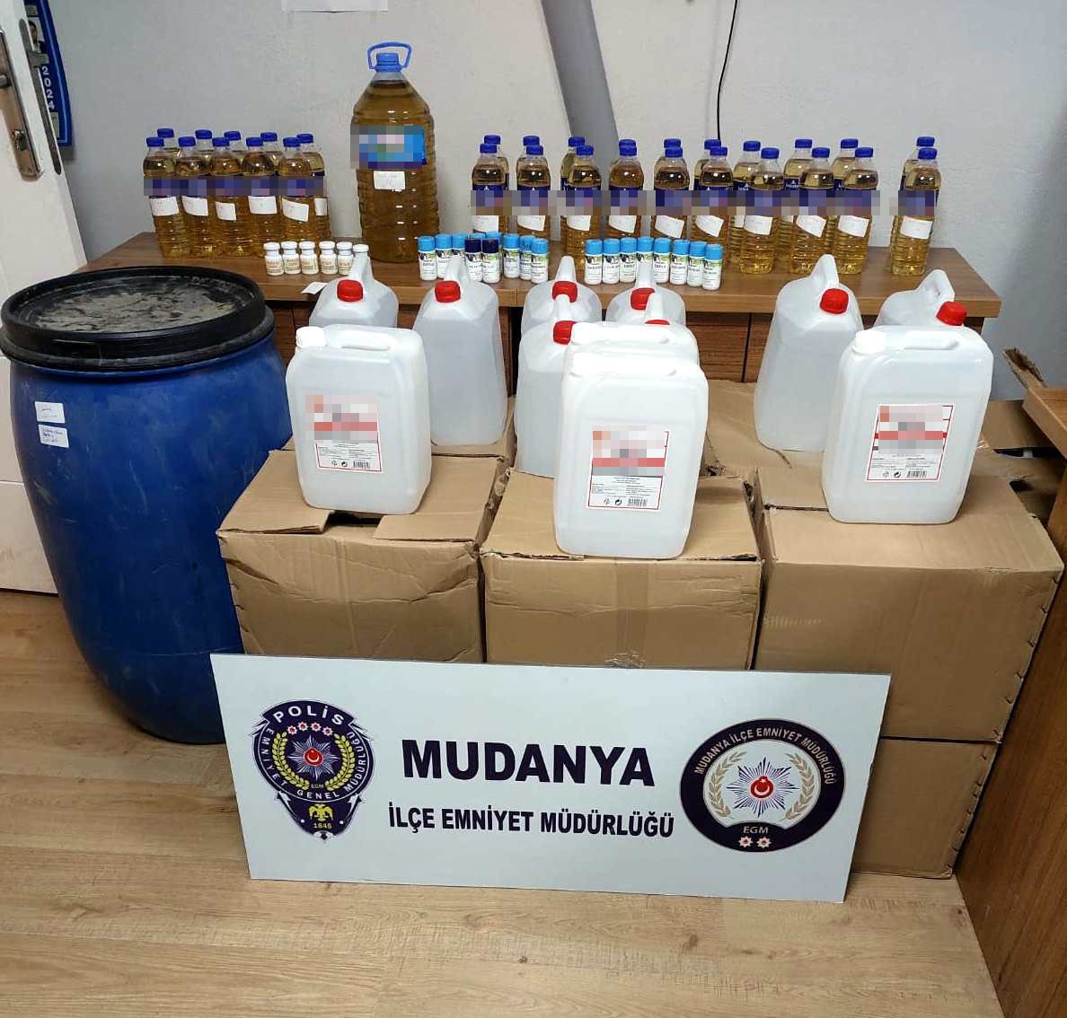 Bursa’da sahte içki operasyonu