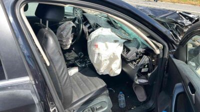 Bursa’da otobanda korkutan kaza: 2 yaralı