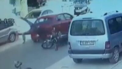 Bursa’da otomobil ile çarpışan motosiklet sürücüsü yaralandı