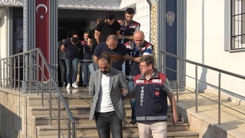 Bursa merkezli 5 ilde gerçekleştirilen suç örgütü operasyonunda, "Sazan sarmalı"