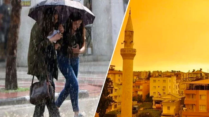 Bu bölgelere dikkat! Sağanak ve toz uyarısı Bu bölgelere dikkat! Sağanak ve toz uyarısı