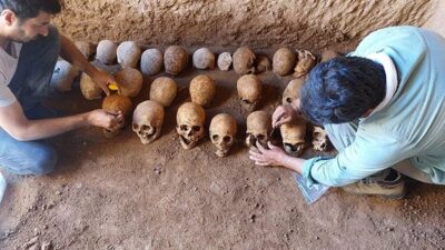 Gölbaşı ilçesinde kaçak kazı alanında yapılan incelemede, 1600 yıllık olduğu