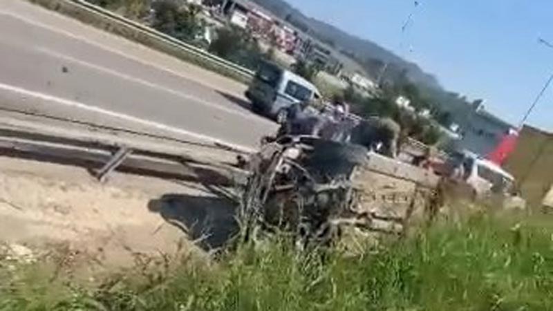 Bursa otobanında feci kaza: 2 yaralı