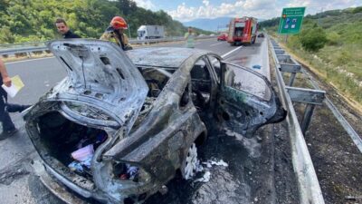 Bursa otobanında korku dolu dakikalar! Küle döndü