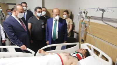 Bakan Bilgin Bursa’da! Yaralı polise ziyaret