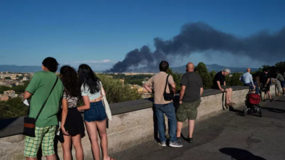 İtalya’nın başkenti Roma’da yangın