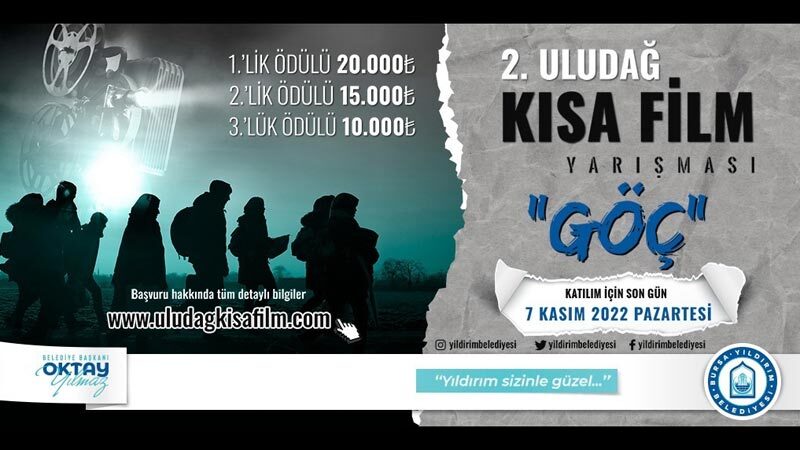 2. Uludağ Kısa Film Yarışması’na başvurular başladı Yıldırım Belediyesi tarafından bu yıl 2'ncisi düzenlenecek olan Uludağ Kısa