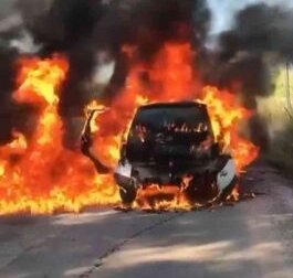 Bursa’da en acı an! Yanan aracını kayda aldı…