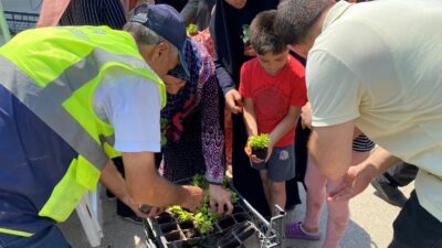 Bursa’da mezarlık ziyaretçilerine ücretsiz çiçek