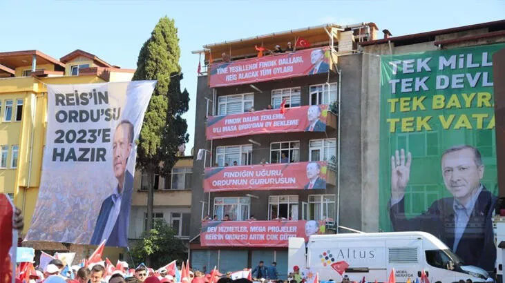 Ordu’da Cumhurbaşkanı Erdoğan’ı heyecanı! Dikkat çeken pankartlar