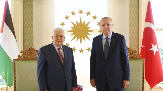 Cumhurbaşkanı Erdoğan, Filistin Devlet Başkanı ile görüştü