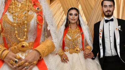 Düğün 2 gün 2 gece sürdü! Gelin kilolarca altın yüzünden halay bile çekemedi