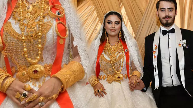 Düğün 2 gün 2 gece sürdü! Gelin kilolarca altın yüzünden halay bile çekemedi