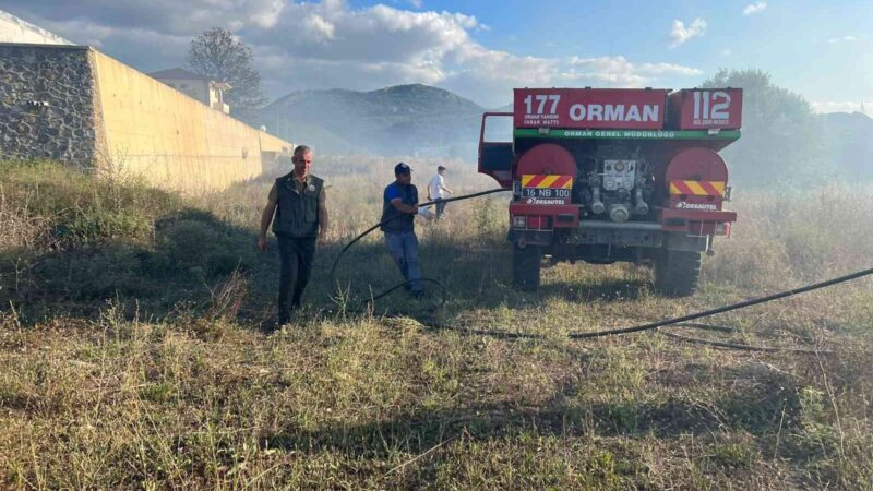 Bursa’nın İznik ilçesinde meralık alanda çıkan yangın yürekleri ağza getirdi.