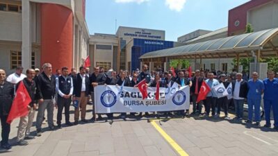 Bursa’da sağlık çalışanlarından protesto!
