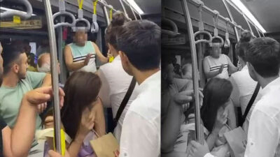Metrobüste taciz rezaleti! Fark edilince ‘Tamam sileceğim’ dedi