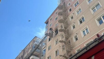 9 katlı binada doğalgaz patlaması