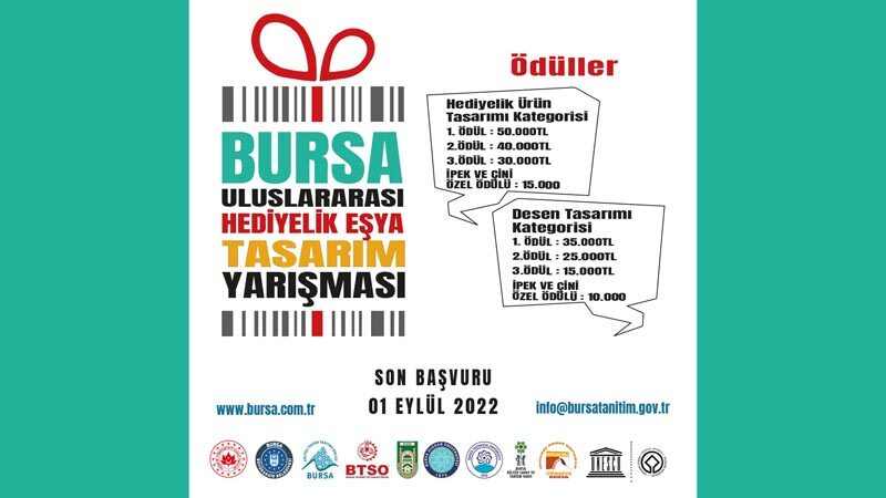 Hediyelik tasarımları Bursa için yarışacak Büyükşehir Belediyesi tarafından Bursa’yı kurumsal anlamda temsil eden hediyelik eşyaların