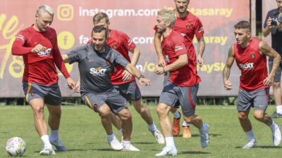 Galatasaray’da yeni transferler idmanda