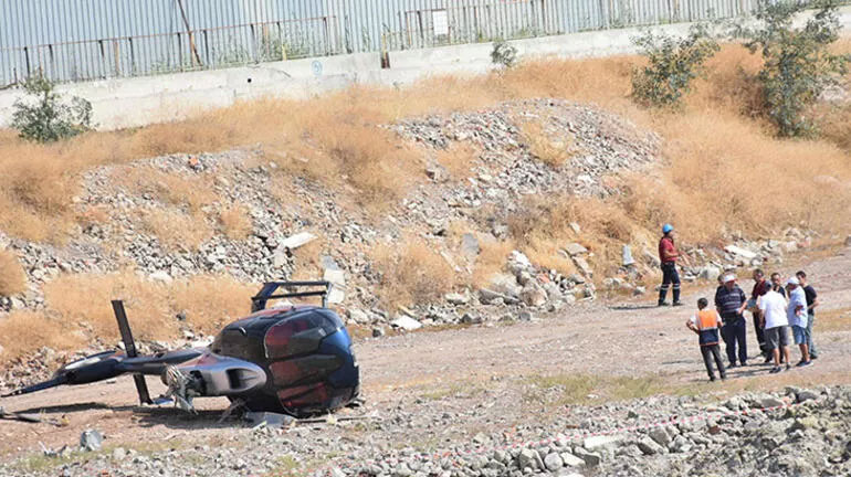 İzmir’de helikopter kazası! Yan yattı, ekipler bölgede