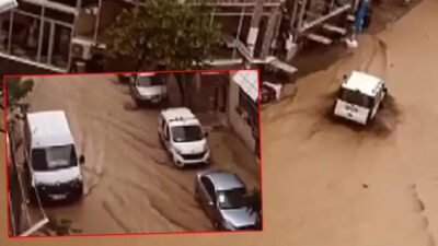 İzmir’i ikinci kez sağanak vurdu