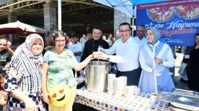 Mustafakemalpaşa’da kazanlar bereket için kaynadı