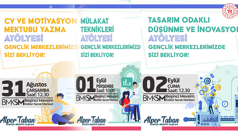 ‘Vizyon Kulübü Kariyer Atölyeleri’ İnegöllü gençlerle buluşuyor