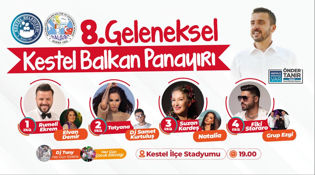 Kestel’de Balkan Panayırı heyecanı! Ünlü sanatçılar sahne alacak