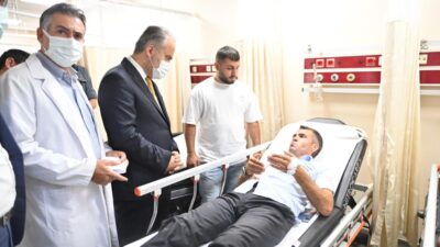 Başkan Aktaş otobüs kazasında yaralananları ziyaret etti