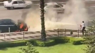 Bursa’da korkutan olay! Bir anda alev aldı