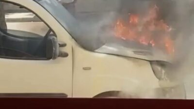 Bursa’da korkutan anlar! Alev alev yandı