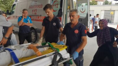 Bursa’da yaralı oğlunu görünce fenalık geçirdi