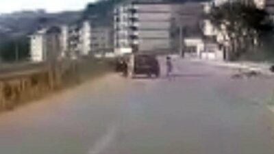 Bursa’da feci kaza araç kamerasında