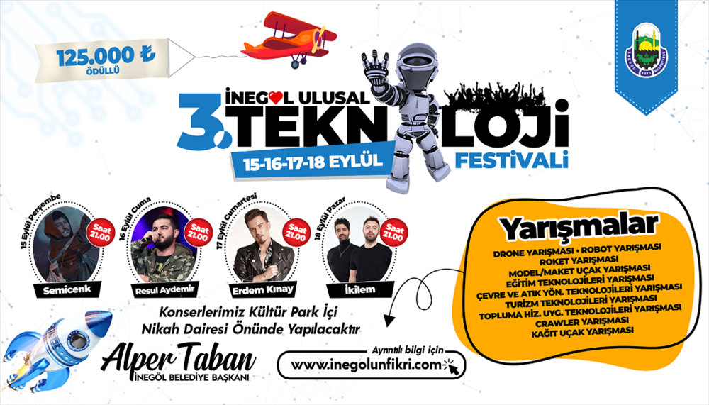 İnegöl’de Festival Haftası: 2 festival birden başlıyor